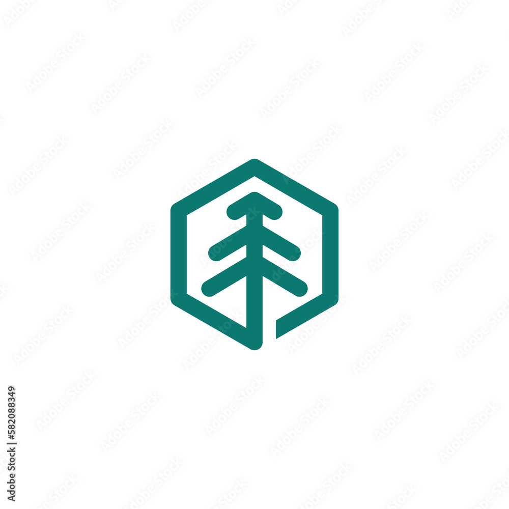 Pine Tree Logo Design. Pine Nature Vector Pine Tree Logo Design. Pine Nature Vector