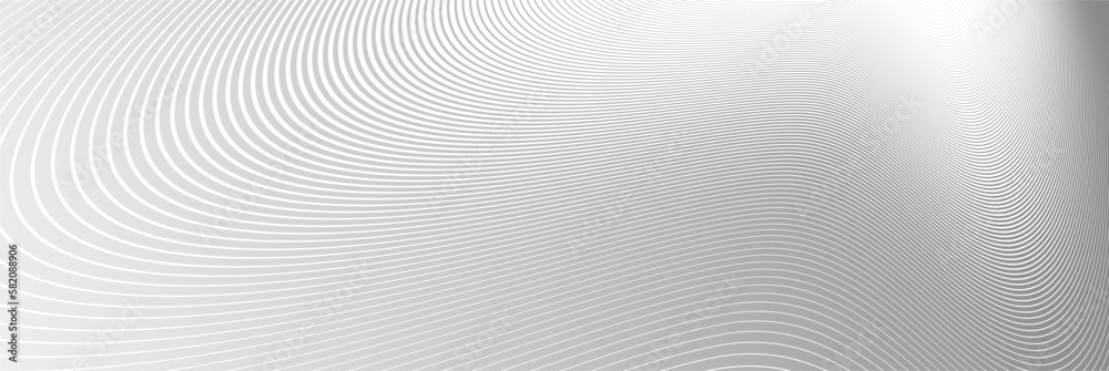 Linear abstract background, vector design 3D lines in perspective, curve and wave lines in motion, smooth and soft backdrop.