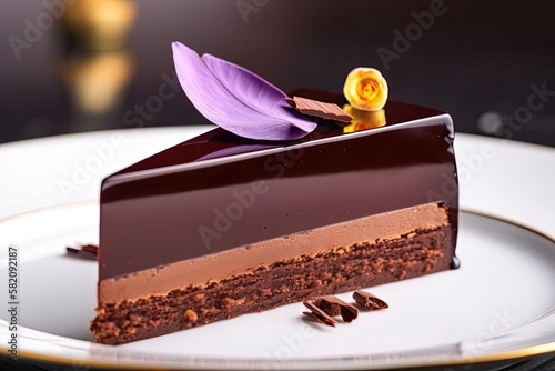 Decadent Sacher Torte, created with Generative AI technology