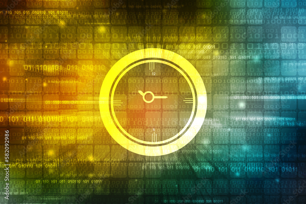 Obraz premium 2d illustration new technology stopwatch