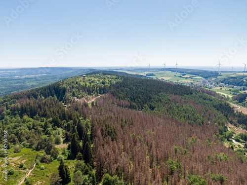 Naturpark Teutoburger Wald Luftaufnahme Eggeturm Preußische Velmerstot Eggegebirge von oben photo