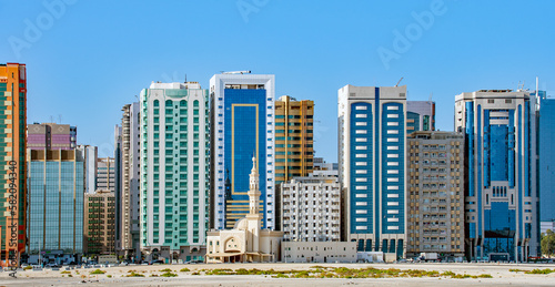 Skyscrapers in Abu Dhabi, United Arab Emirates. © Nina