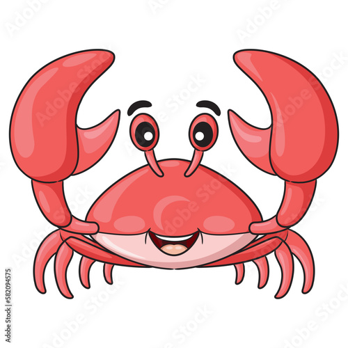 Cartoon crab funny
