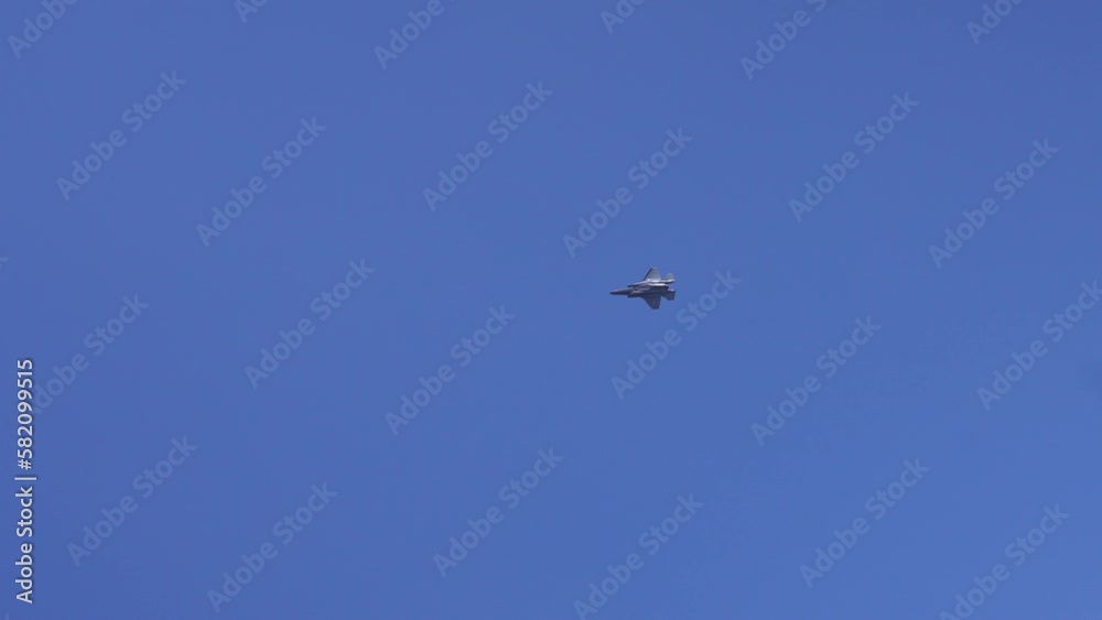 An F-35 Lightning II belonging to American Air Force performing stunts or aerobatics at the Aero India 2023 show in Yelahanka Air Force base An F-35 Lightning II belonging to American Air Force performing stunts or aerobatics at the Aero India 2023 show in Yelahanka Air Force base