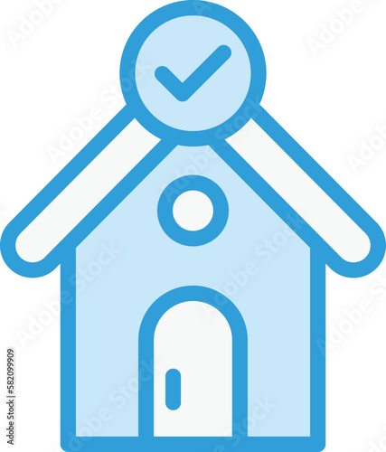 Verified house Vector Icon Design Illustration