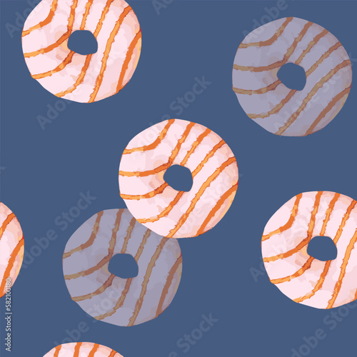 Seamless pattern with donut