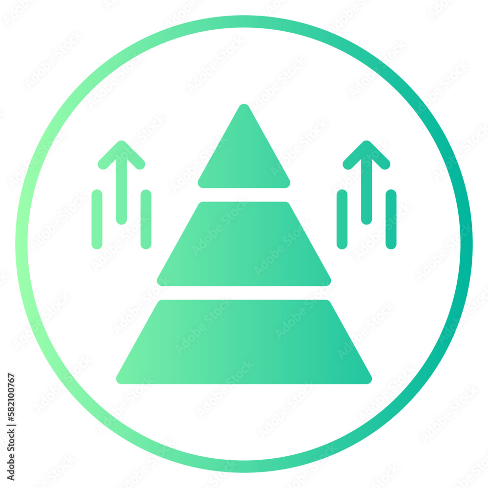 Fototapeta premium pyramid gradient icon