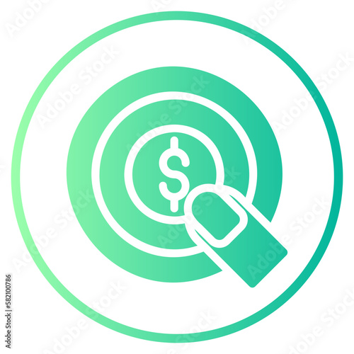 pay per click gradient icon