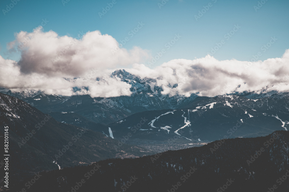 Mountain Landscape, Alps, Clouds, Wallpaper Mountain Landscape, Alps, Clouds, Wallpaper