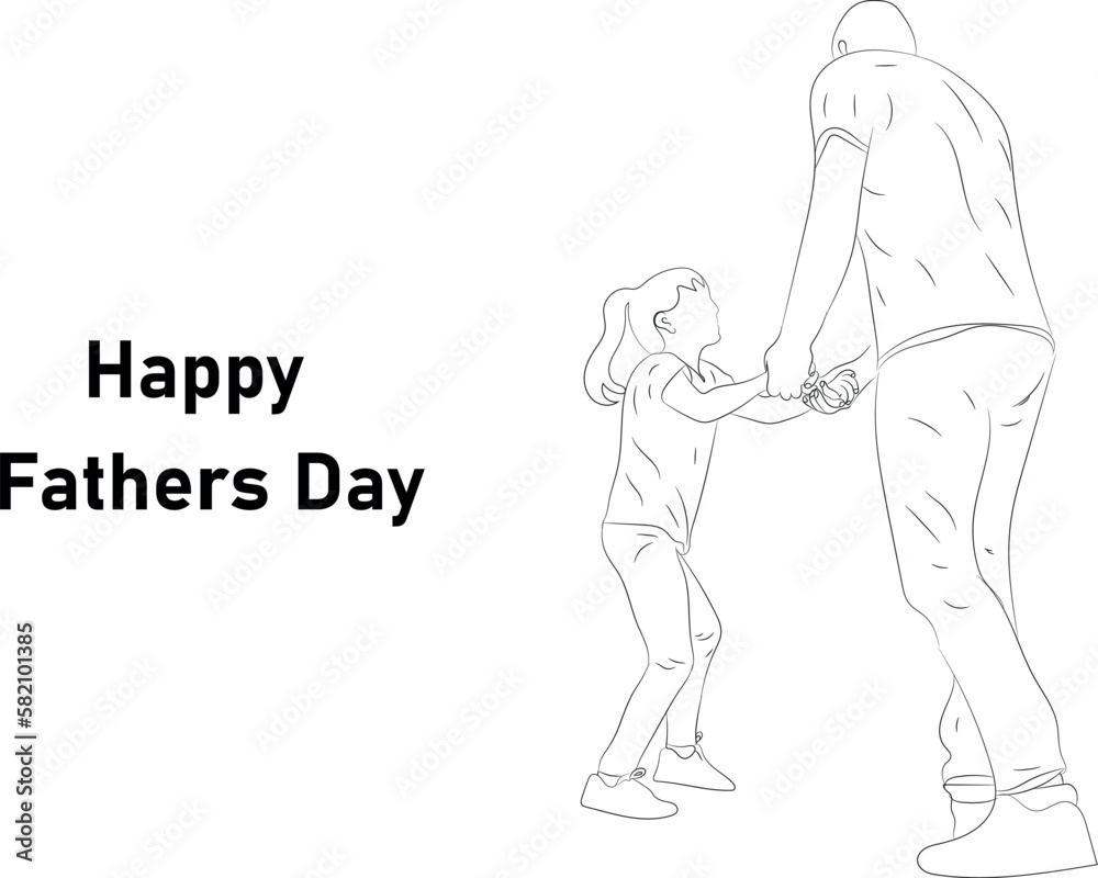 happy father's day greeting card and typography letter t-shirt
