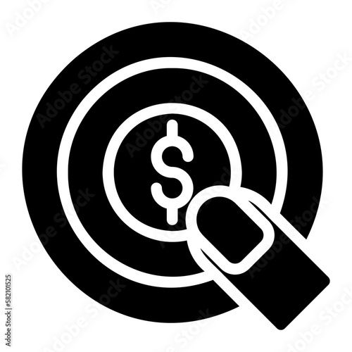 pay per click glyph icon