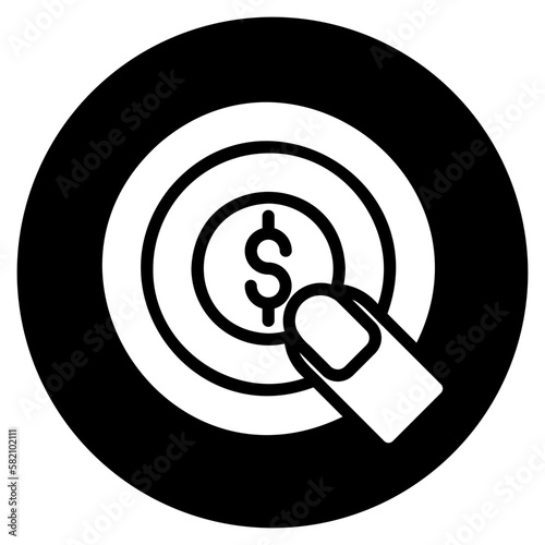 pay per click glyph icon