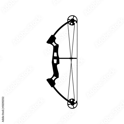 Bow icon vector. archer illustration sign. archery symbol. bowman logo.