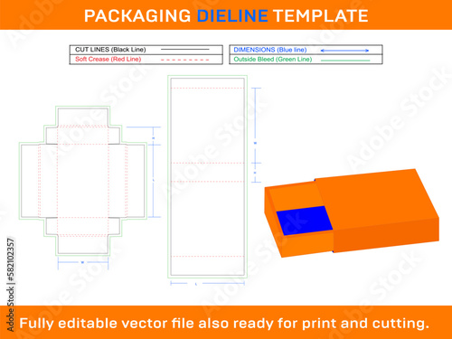 match box dieline templaye