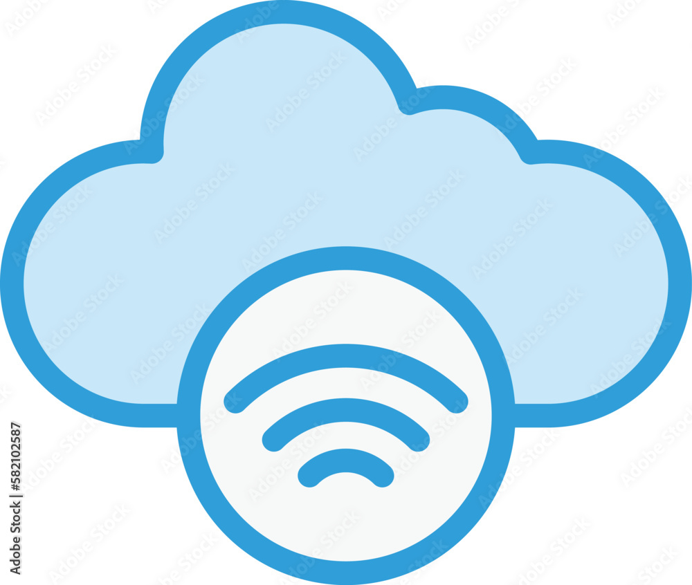 Fototapeta premium Wifi Vector Icon Design Illustration