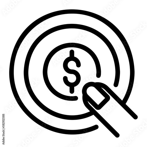 pay per click line icon