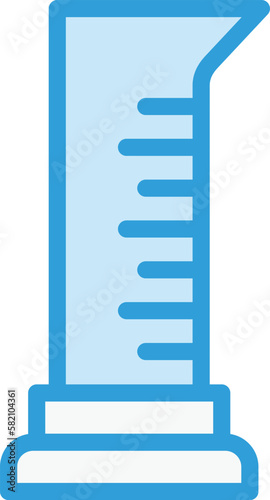Graduated cylinder Vector Icon Design Illustration
