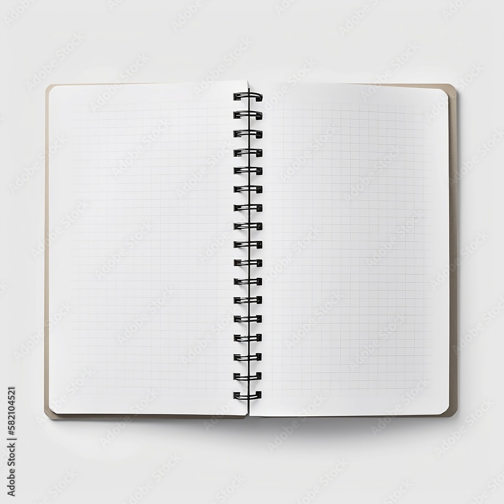 Blank open ring binder notebook isolated on a white background Blank open ring binder notebook isolated on a white background