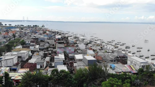 View on the edge of the Madura Strait, East Java, Indonesia