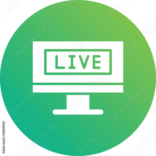 Live Stream Vector Icon Design Illustration