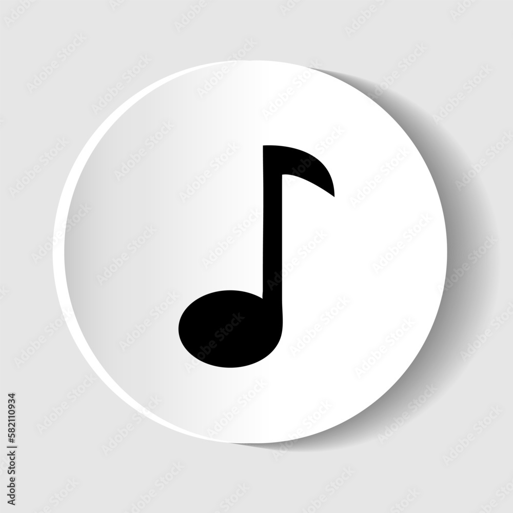 Music, note concept vector icon, infographic template Music, note concept vector icon, infographic template