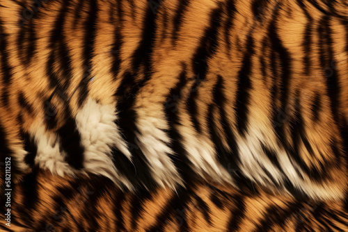 Tiger animal fur perfect seamless repeating pattern. Generative ai