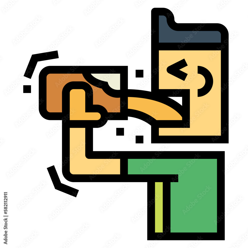 drinking filled outline icon style