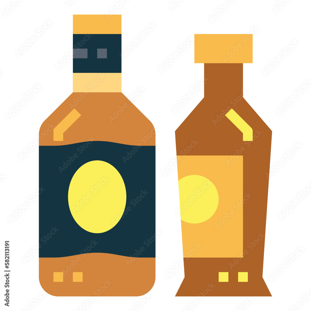 bottles flat icon style bottles flat icon style