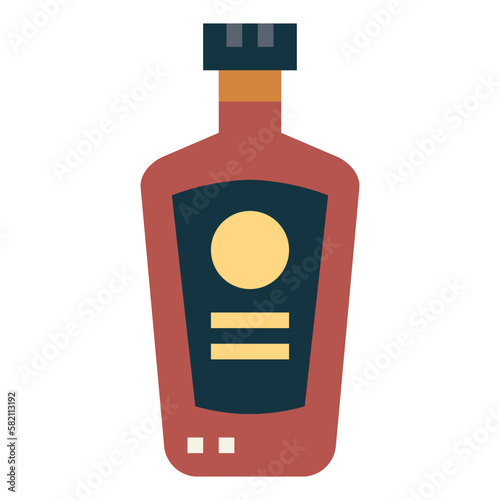 Brandy flat icon style