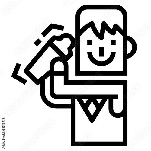 bartender line icon style