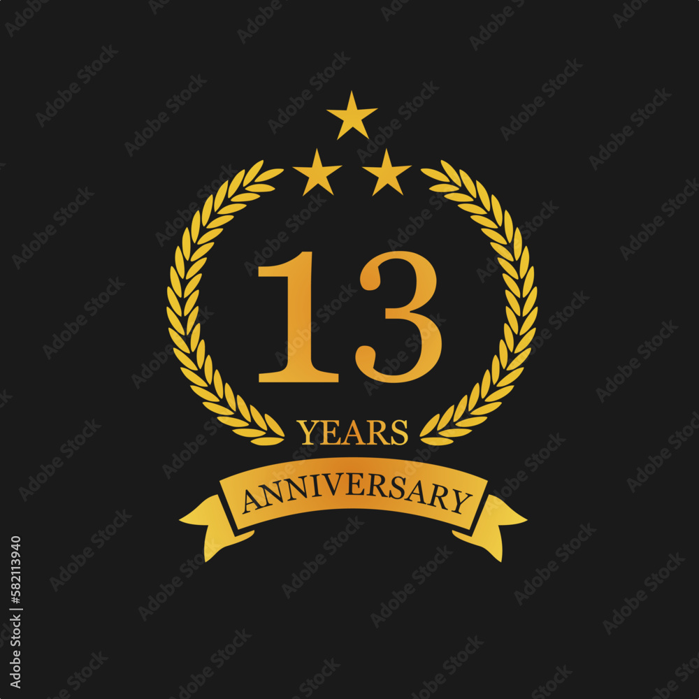 13 th Anniversary logo template illustration. suitable for you 13 th Anniversary logo template illustration. suitable for you