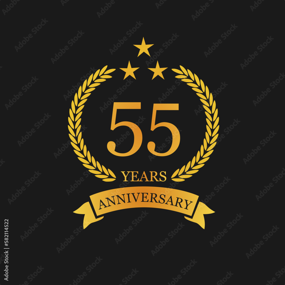 55 th Anniversary logo template illustration. suitable for you 55 th Anniversary logo template illustration. suitable for you