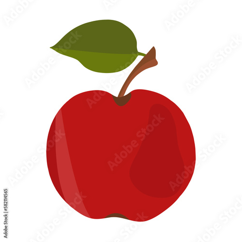  red apple vector illustration. Fruit. Vegetarian food. Snack. Vitamin. Food. Organic. Orchard
