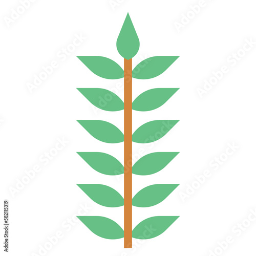 leaves flat icon style