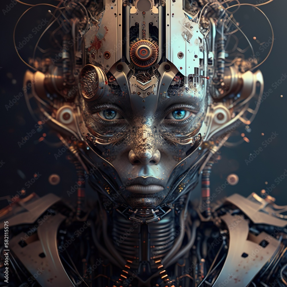 Künstliche Intelligenz, abstraktion eines Gesichts (Generative AI) Künstliche Intelligenz, abstraktion eines Gesichts (Generative AI)