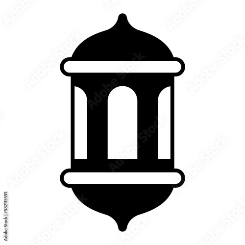 illustration of a lamp light lantern