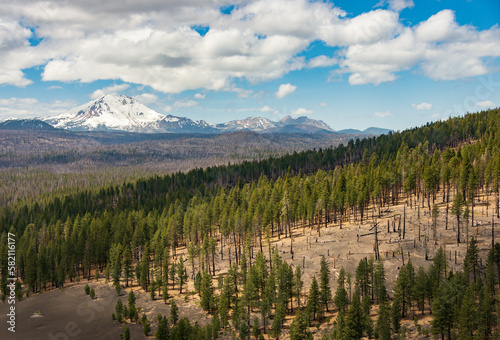 Overlook from the Volcanic Cone at Lassen Volcanic National Park