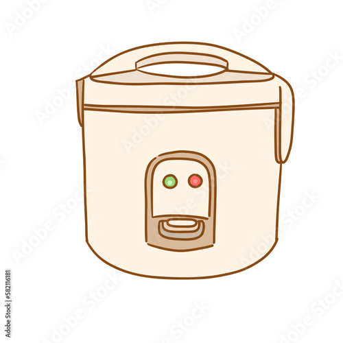 pastel kitchenware_rice cooker_file ai