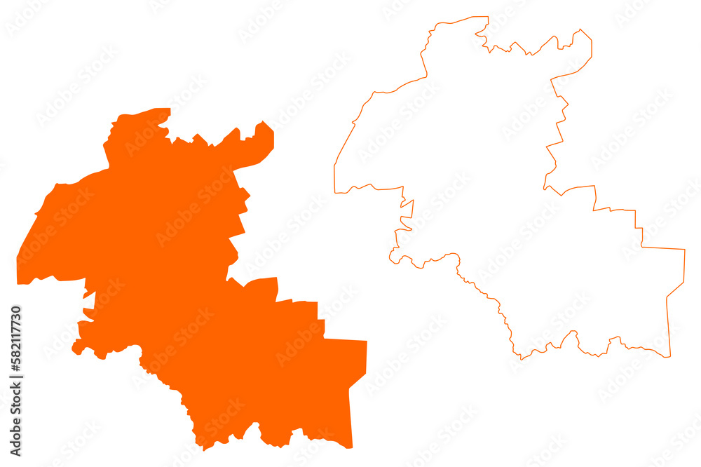 De Wolden municipality (Kingdom of the Netherlands, Holland, Drenthe province) map vector illustration, scribble sketch De Wolden map