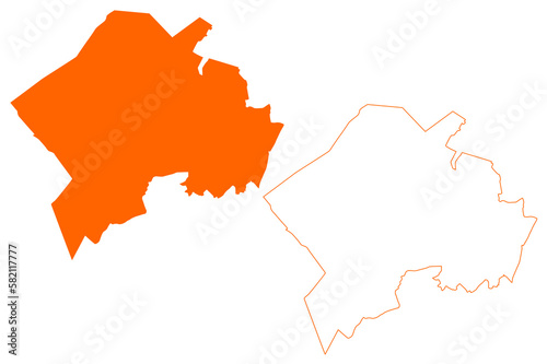 Westerveld Municipality (Kingdom of the Netherlands, Holland, Drenthe province) map vector illustration, scribble sketch Westerveld map photo