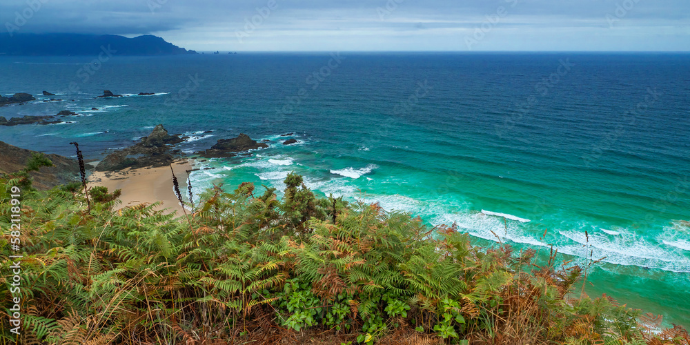 Seascape from Peña Furada Viewpoint, Ortigueira, A Coruña, Galicia, Spain, Europe