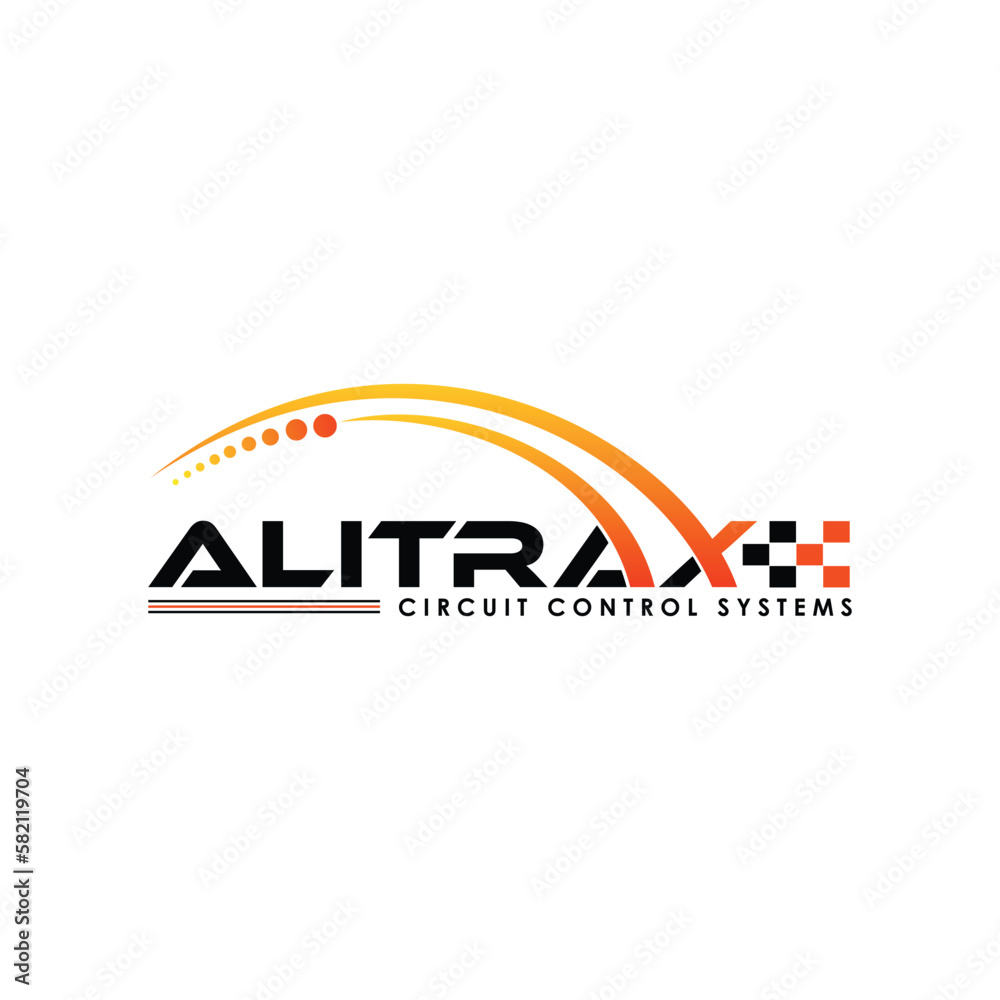 circuit control logo design colorful template illustration