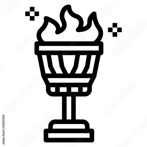 goblet line icon style