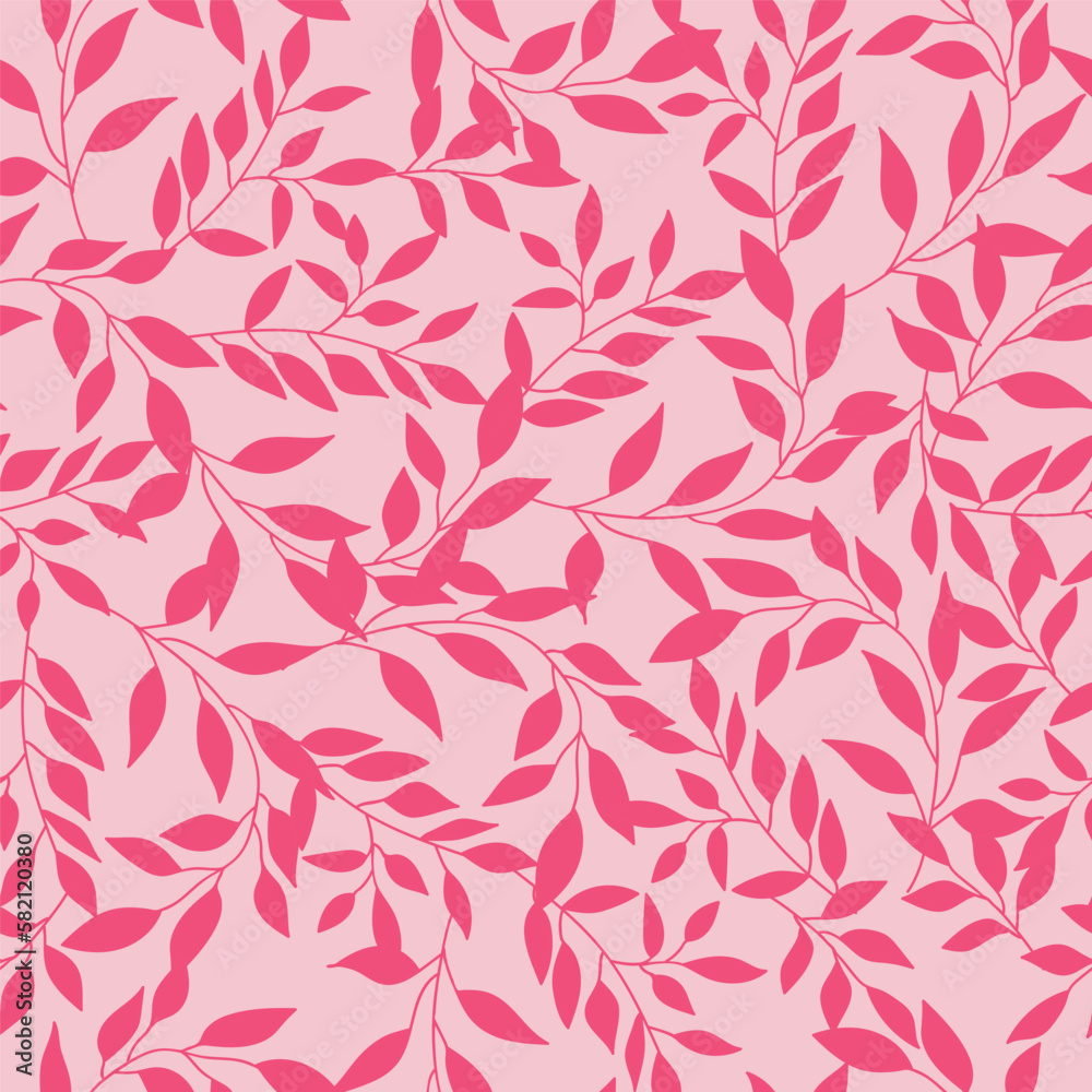 Leaves endless seamless pattern background