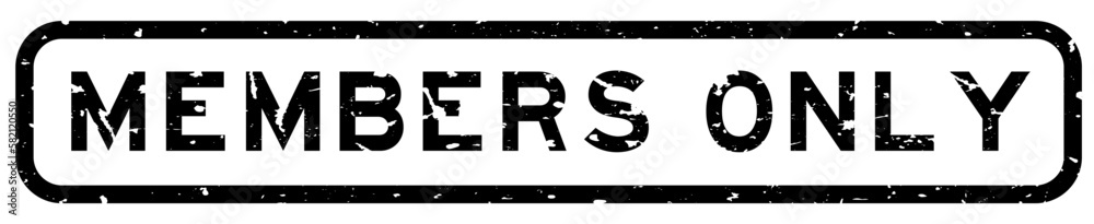 Grunge black members only word square rubber seal stamp on white background Grunge black members only word square rubber seal stamp on white background