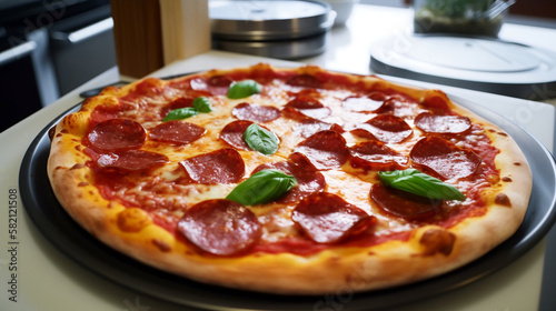 pizza with salami, Generative Ai