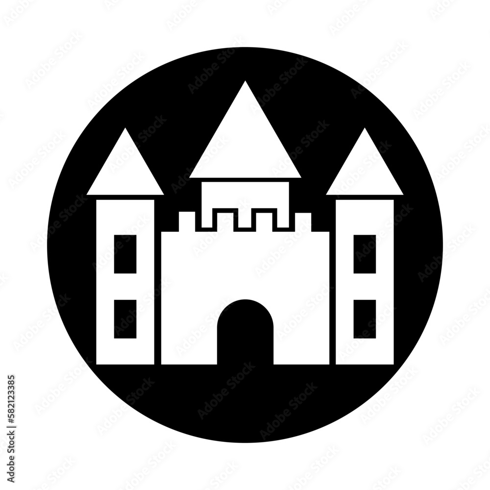 castle icon illustration vector