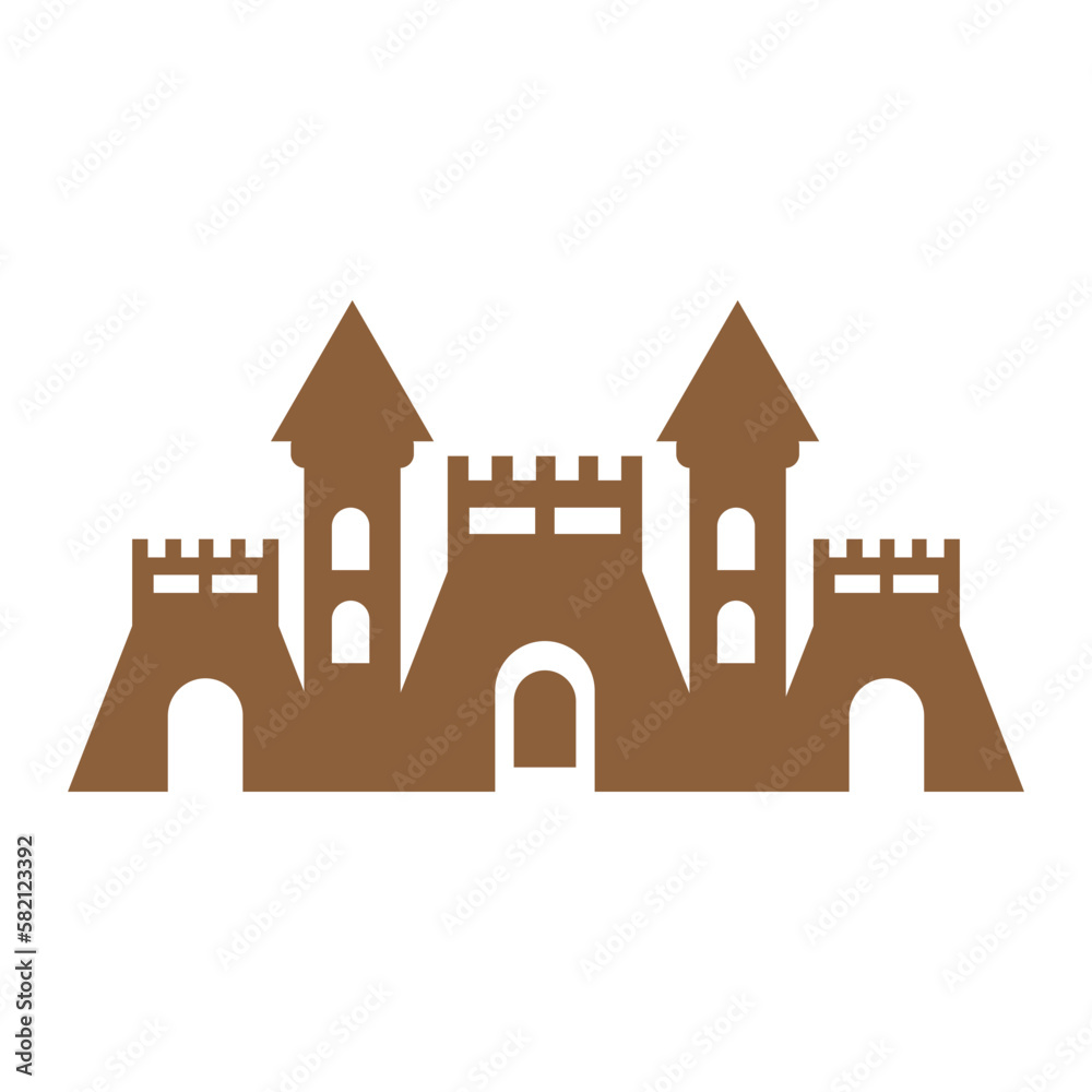castle icon illustration vector