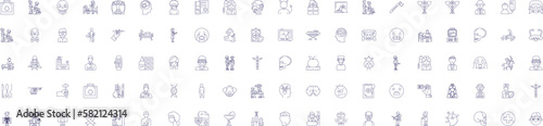 Mindfulness line icons signs set. Design collection of Awareness, Concentration, Acceptance, Calm, Contemplation, Focus, Introspection, Non judgment outline concept vector illustrations