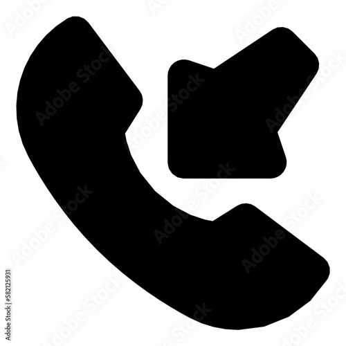 incoming call icon illustration